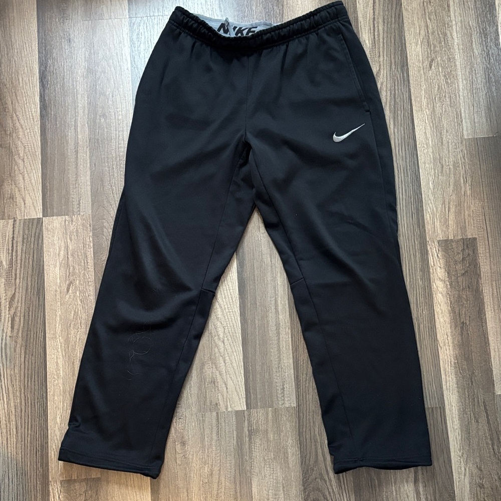 Nike Black Track Pants with White Logo